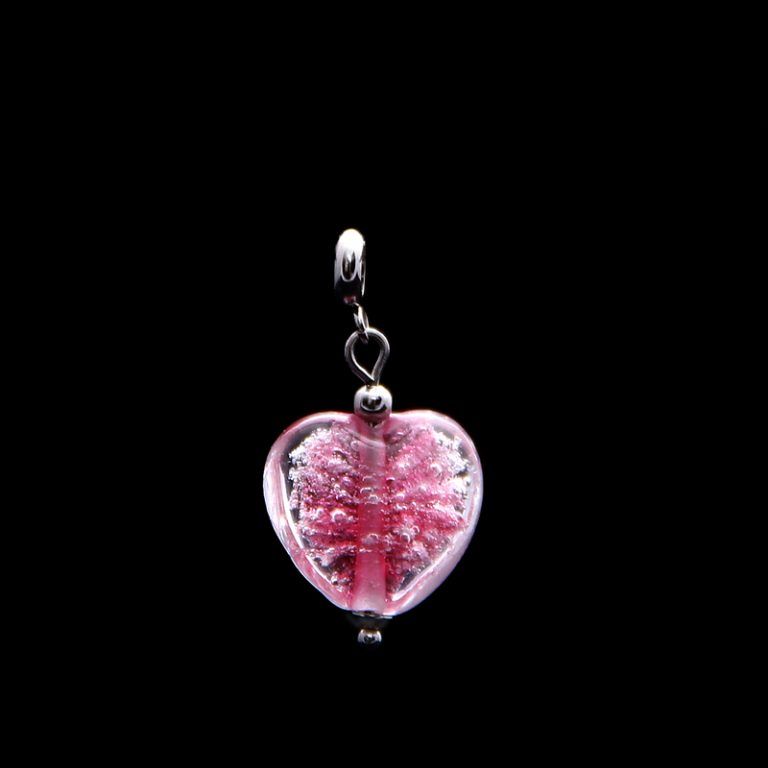 Heart Pendant pink - vertical