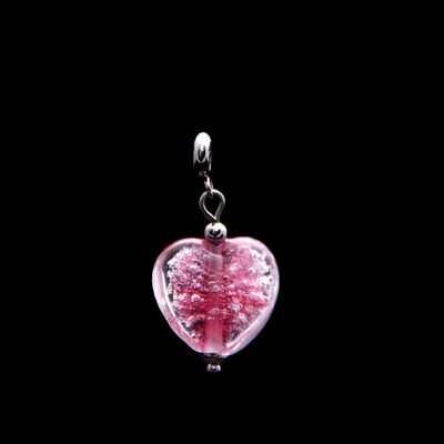 Heart Pendant pink - vertical