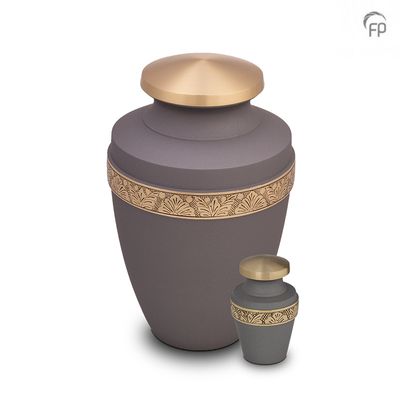 Brass Urn - grey-gold