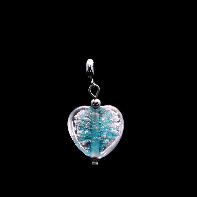 Heart Pendant blue - vertical