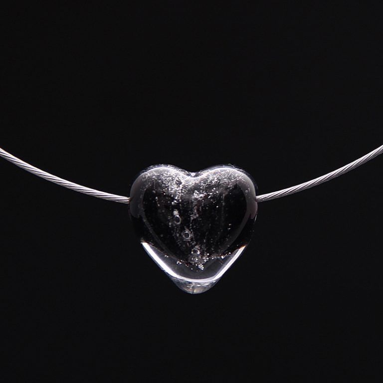Heart Pendant black - horizontal