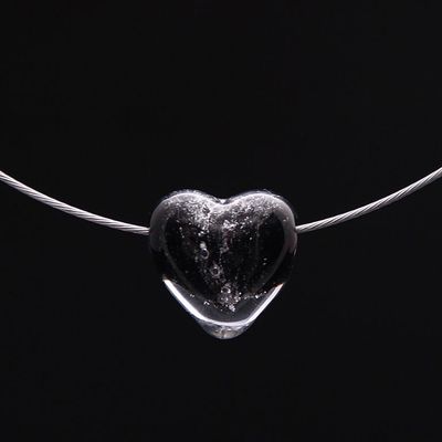 Heart Pendant black - horizontal