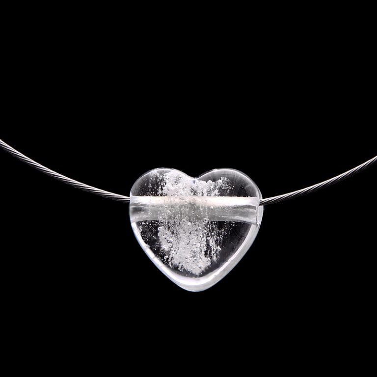 Heart Pendant clear - horizontal