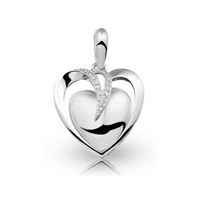 Double Heart Gem Pendant