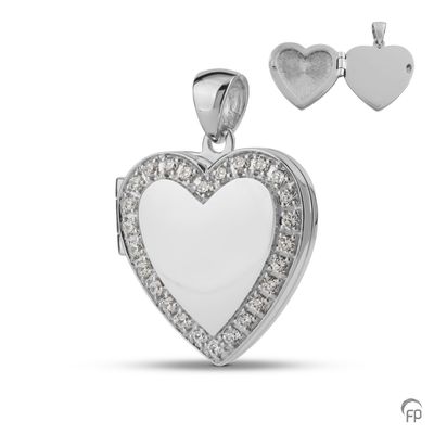 Locket Pendant - Zircon Heart