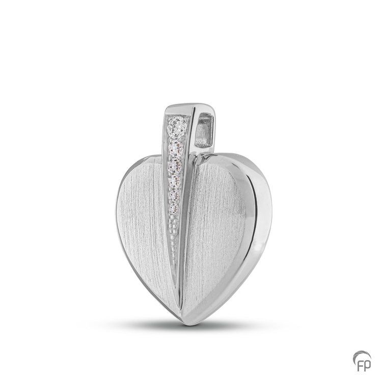 Heart Pendant with a Zircon Wedge