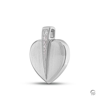 Heart Pendant with a Zircon Wedge