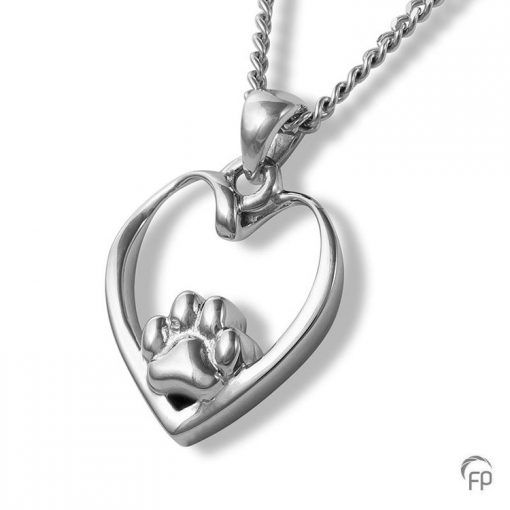 Paw in Heart Pet Pendant