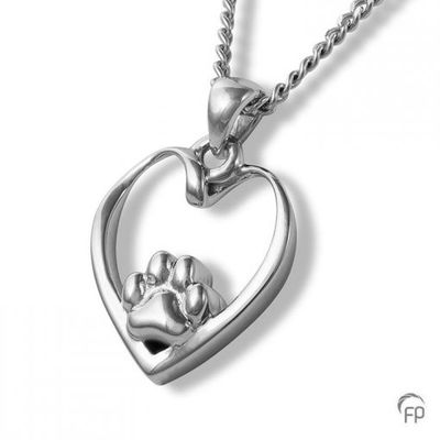 Paw in Heart Pet Pendant