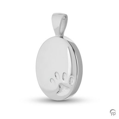 Oval Pendant with Paw