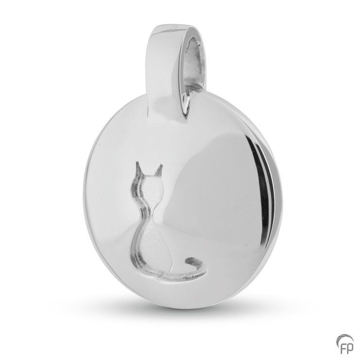 Circle Pendant with Cat