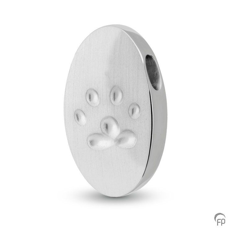 Oval Pet Pendant with paw