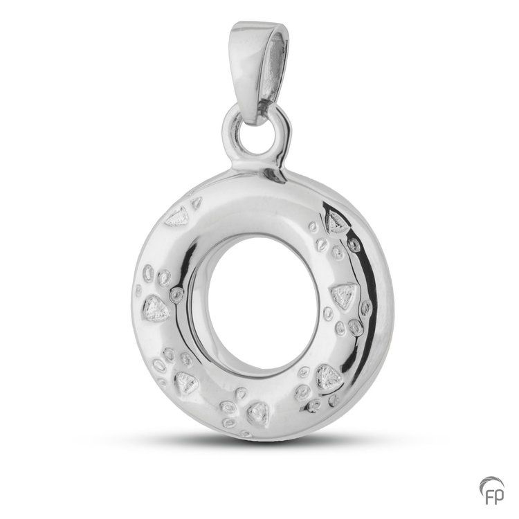 Circle Pet Pendant with paws