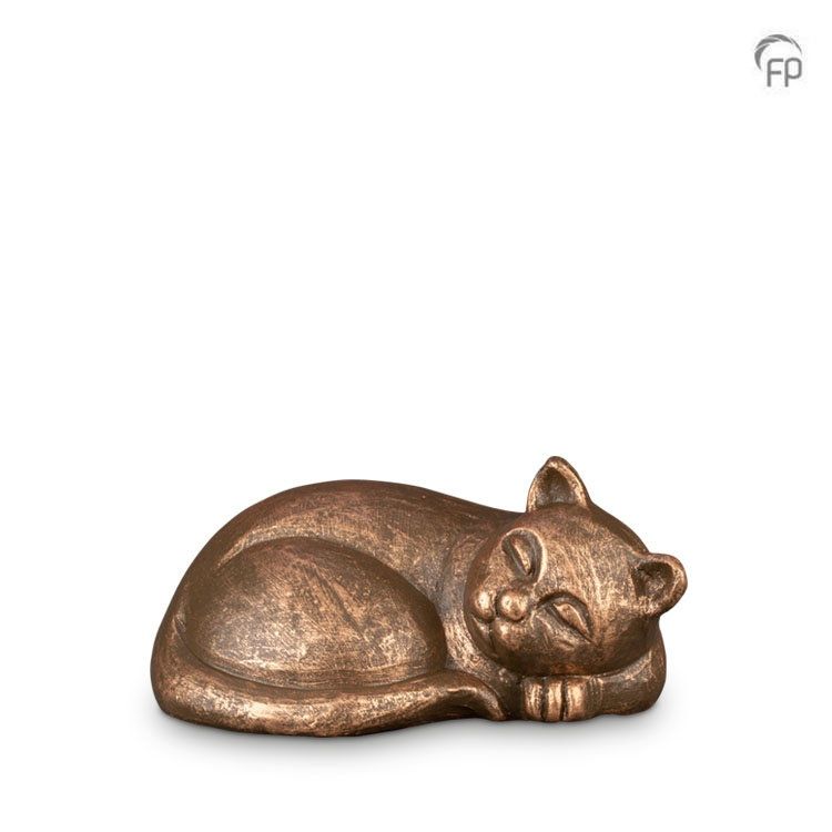 Ceramic Urn Sleeping Cat