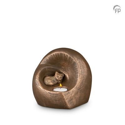 Ceramic Urn Cat Candle Holder