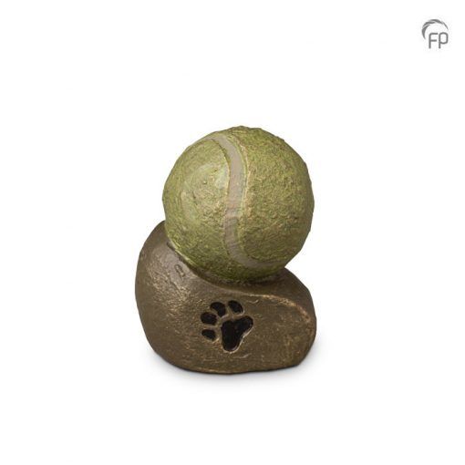 Ceramic Mini Urn with Tennis Ball