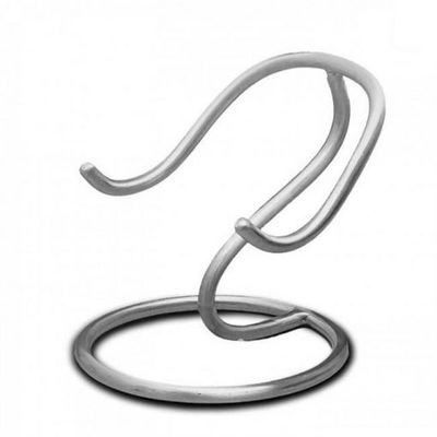 Silver-coloured stand