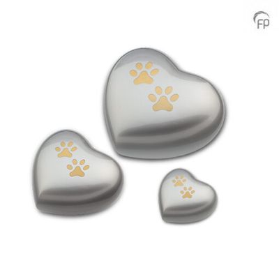 Pet Brass Urn Silver-coloured heart