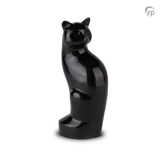 Pet Metal Urn Black Cat