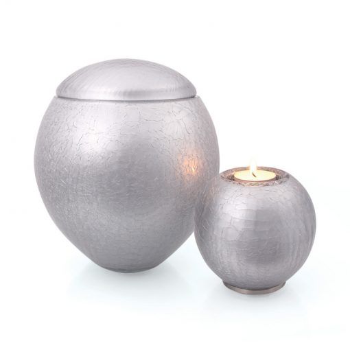 Glass Urn Frost - silver