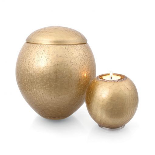 Glass Urn Frost - golden