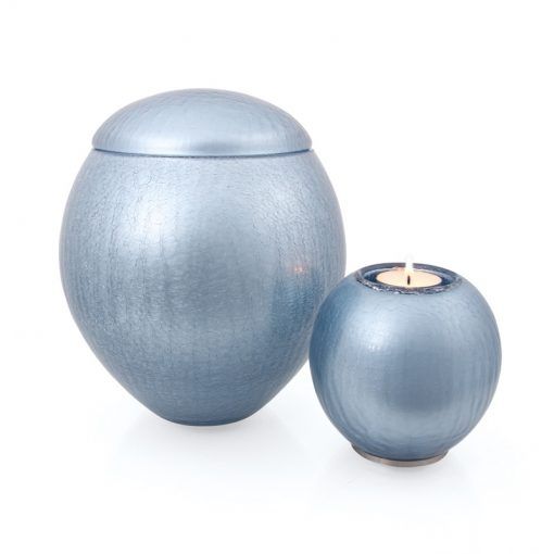 Glass Urn Frost - blue
