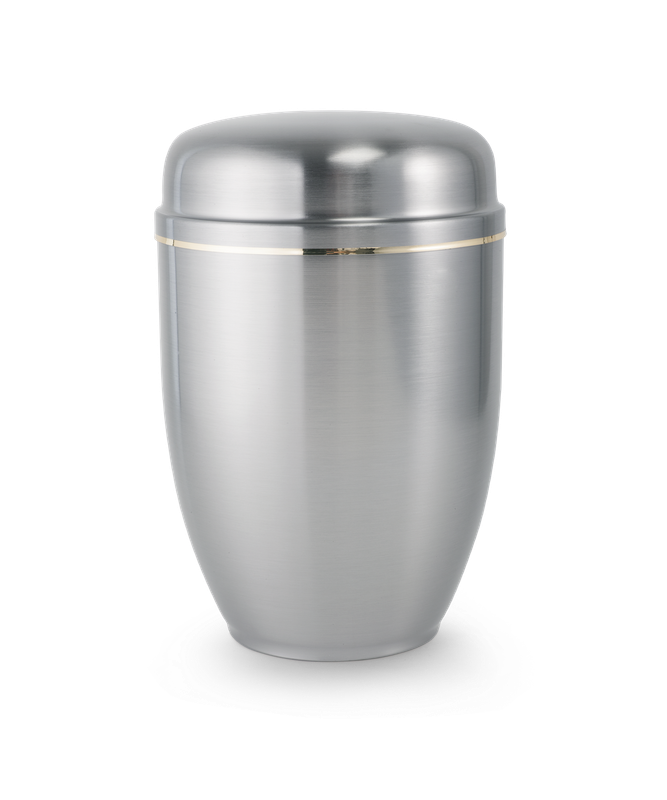 Urn Cover Economy - silver with a gold stripe