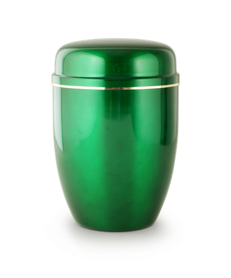 Urn Cover Economy - Green with a Gold Stripe