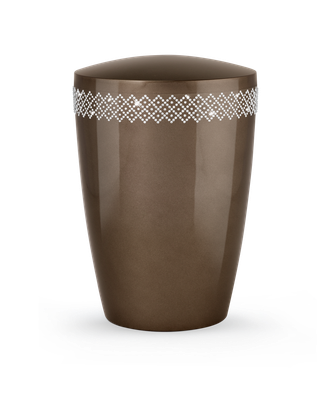 Bio Urn Cover – Brown with Crystals