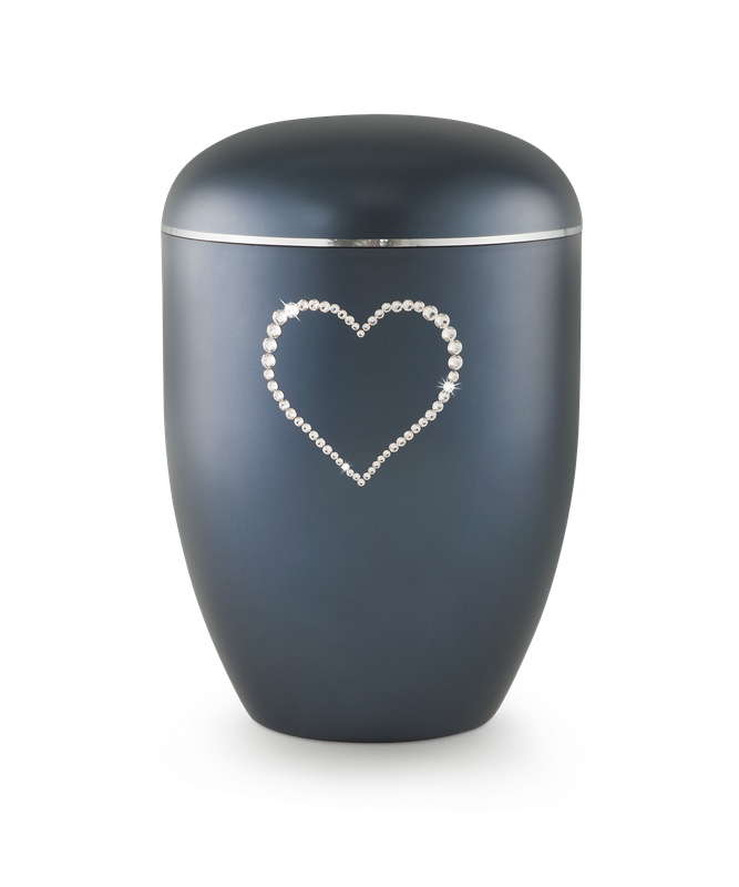 Bio Urn Cover – Blue with Heart