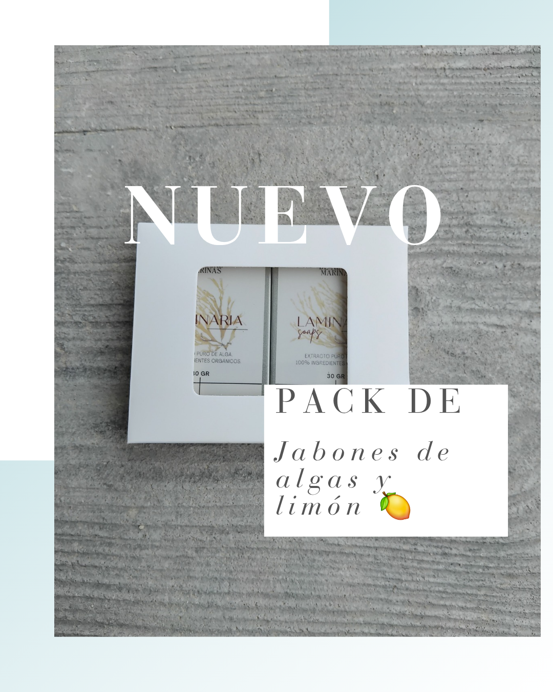 Pack de 2 jabones ecológicos de algas y limón 🍋