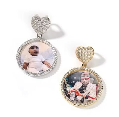 Heart Clasp Photo Medallion