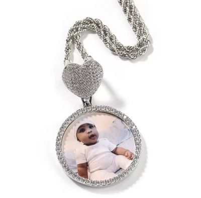 Heart Clasp Photo Medallion