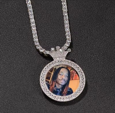 Crown Clasp Photo Medallion