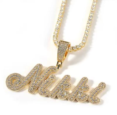 Brush Script Icy Pendant