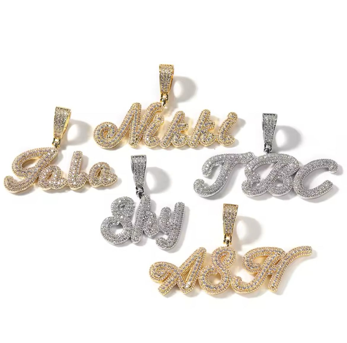 Brush Script Icy Pendant