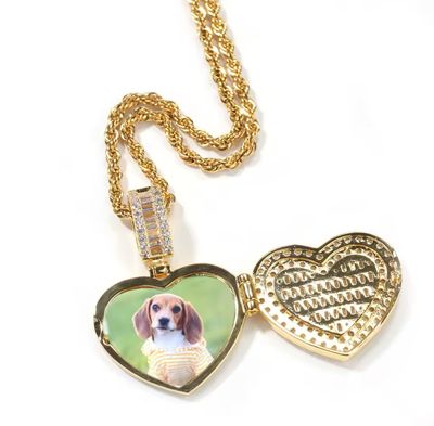 Icy Heart Photo Locket