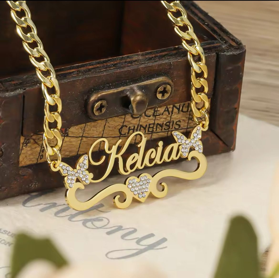 Touch Of Ice Ribbon Heart Necklace