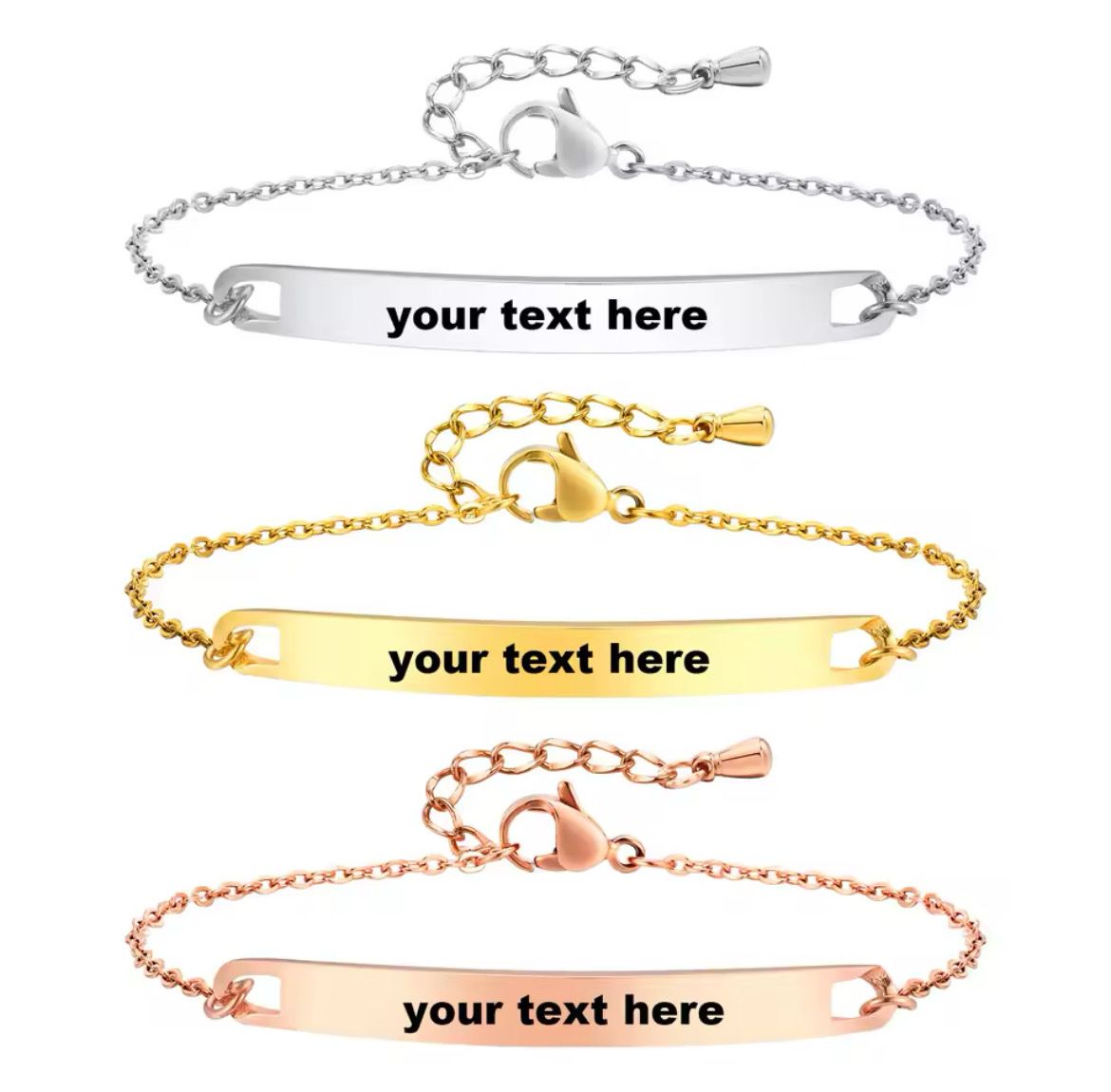Regular Link Basic ID Bar Bracelet