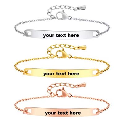 Regular Link Basic ID Bar Bracelet