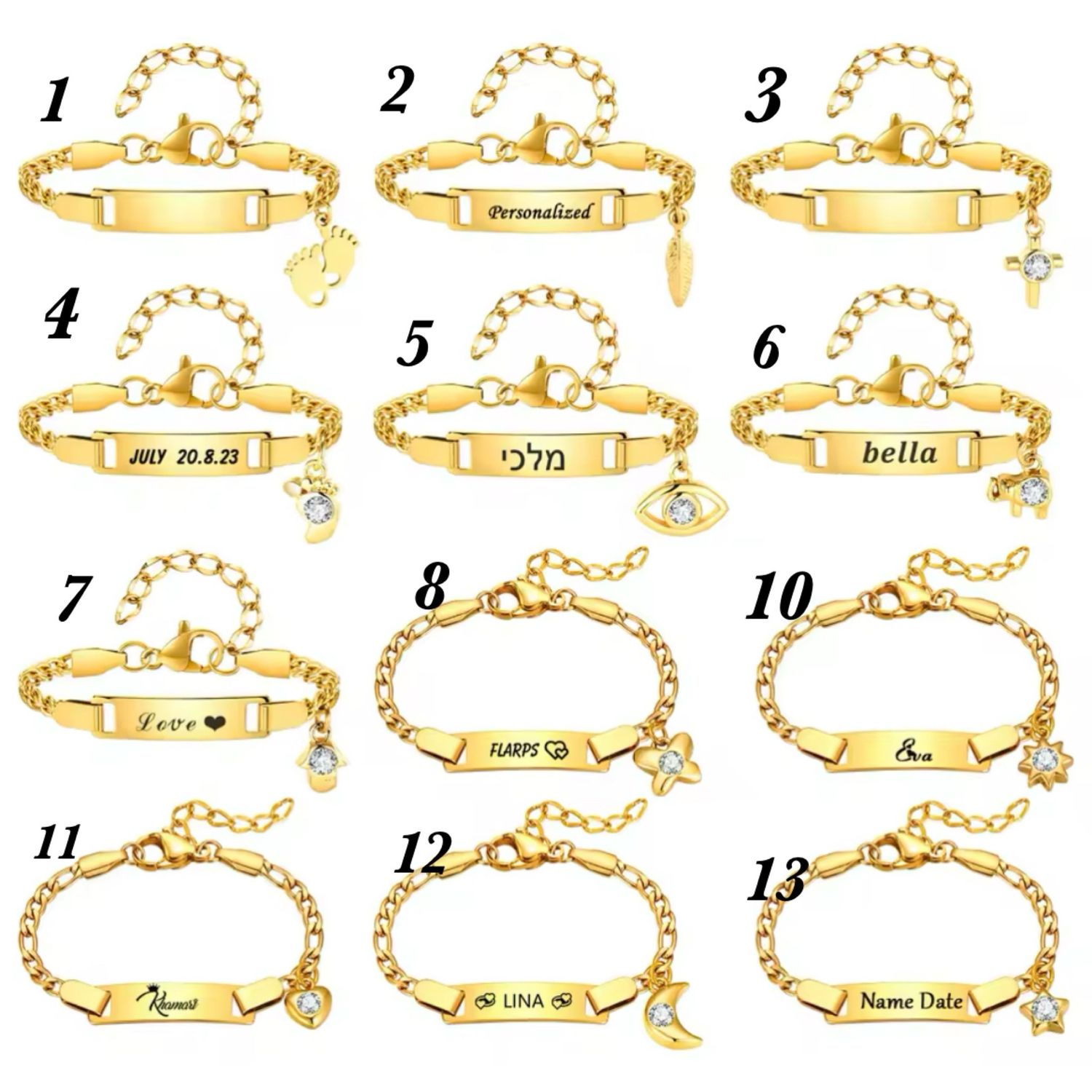 Diamond Charm Baby Bracelet