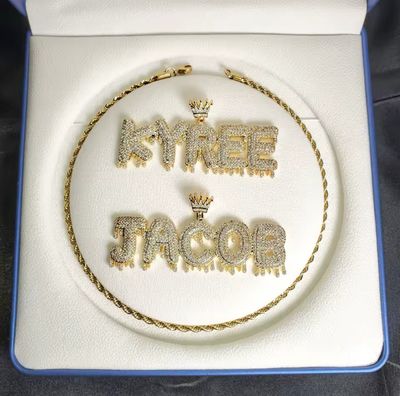 Icy Drip Crown Bail Necklace