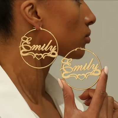 Ribbon Design Hoop Earring