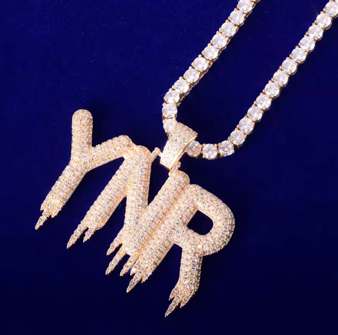 Drip Bubble Name Necklace