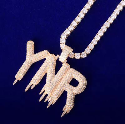 Drip Bubble Name Necklace