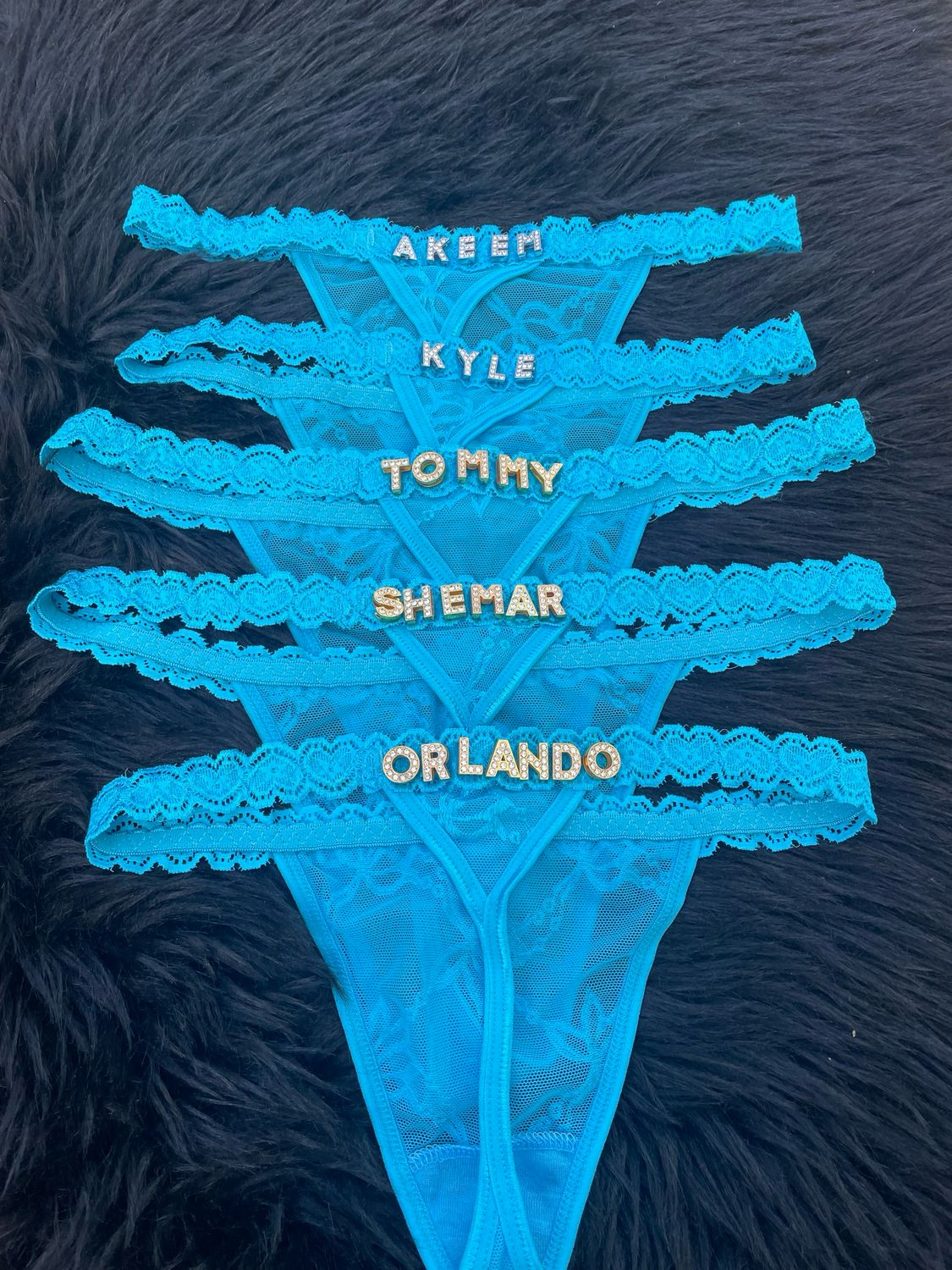 Diamond Name Lace Thong