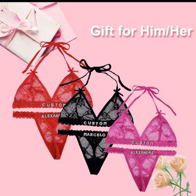 Diamond Name Lace Bra &amp; Thong Set