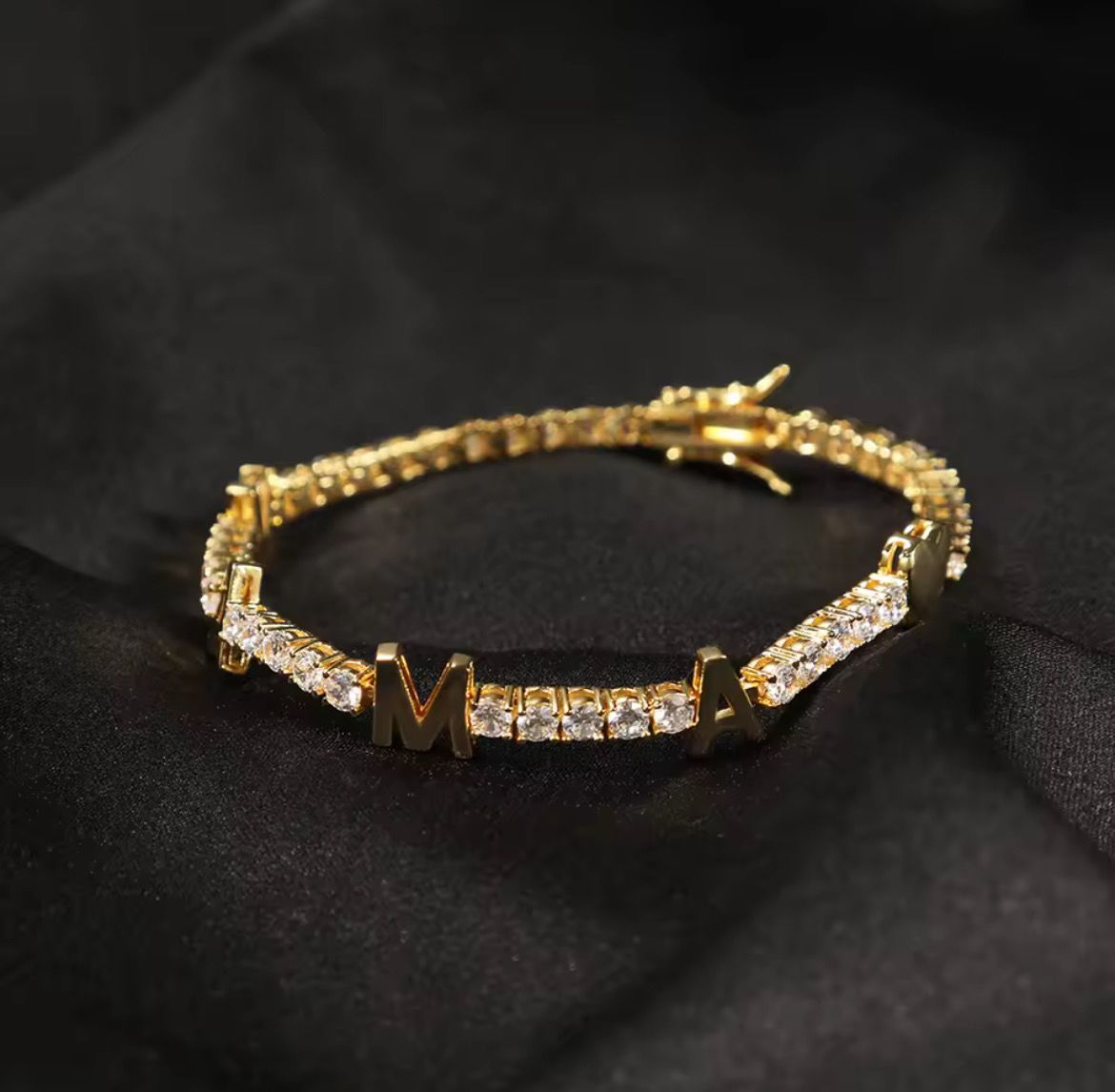 Iced-Out Name Tennis Chain Bracelet