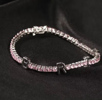 Iced-Out Name Tennis Chain Bracelet