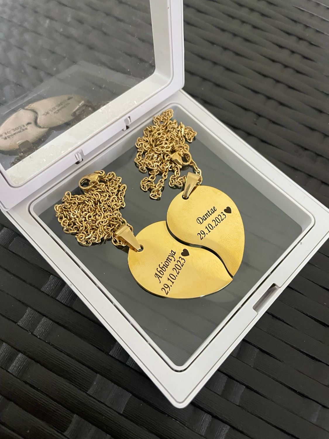 Forever Heart Name Necklace Set